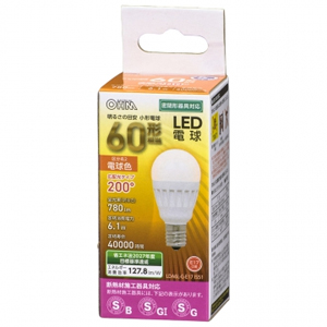オーム電機 OHM オーム電機 LDA6L-G-E17 IS51 LED PS E17 6.1W L