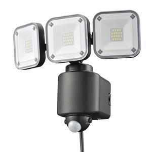 オーム電機 OHM オーム電機 LS-A450W3 monban 防犯センサーライト 3灯コンセント式 4500ルーメン