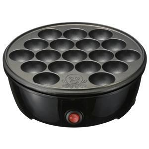 オーム電機 OHM オーム電機 COK-E-T65-AH-K  たこやき器 フッ素樹脂加工プレート 18個焼き ブラック