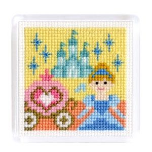 オリムパス オリムパス クロスステッチ 刺しゅうキット ものがたりシリーズ マグネット シンデレラ 白 9059