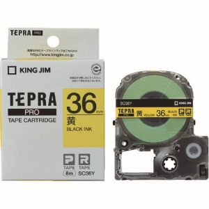 キングジム KING JIM キングジム SC36Y テプラ PROテープ カラーラベル