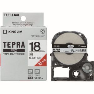 キングジム KING JIM キングジム SS18KL テプラ PROテープ 白ラベル