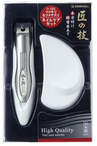 グリーンベル GREEN BELL グリーンベル G-1002 匠の技 キャッチャーつめきり & ステンレスツメヤスリセット 日本製