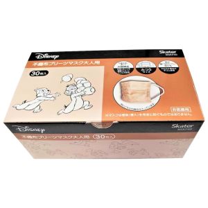 スケーター SKATER スケーター チップ & デール 不織布 マスク プリーツ 大人用 ふつうサイズ 30枚入 MSKP40