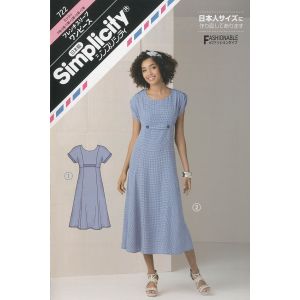 サン プランニング サン プランニング パターン 型紙 シンプリシティ フレンチスリーブワンピース SPL722