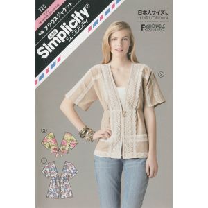 サン プランニング サン プランニング パターン 型紙 シンプリシティ 半袖ブラウスジャケット SPL728