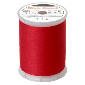 日本紐釦貿易 Nippon Chuko NBK ダイヤフェザー 家庭用スパンミシン糸 30番 300m巻 No.114 赤 DKS30-114 日本紐釦貿易