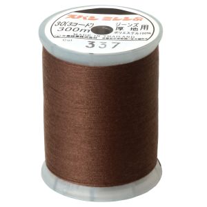 日本紐釦貿易 Nippon Chuko NBK ダイヤフェザー 家庭用スパンミシン糸 30番 300m巻 No.337 茶 DKS30-337 日本紐釦貿易