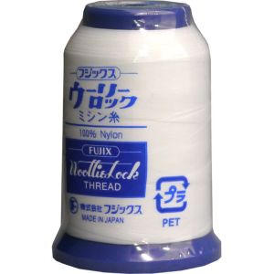 フジックス FUJIX フジックス ウーリー ロックミシン糸 25g 1000m col.401 白 FK87-401