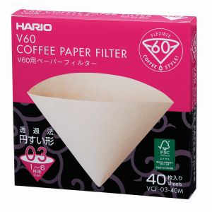 ハリオ HARIO ハリオ VCF-03-40M V60用ペーパーフィルター03M