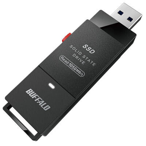 バッファロー BUFFALO バッファロー SSD-SCH2.0U3BA/D PC対応 USB3.2 Gen2 TV録画 スティック型 TypeC付属