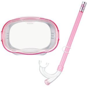 リーフツアラー ReefTourer リーフツアラー スノーケリング2点セット マスク+スノーケル ジュニア用 クリアライトピンク CLP RC9202