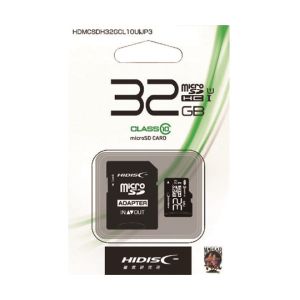 ハイディスク HI DISC ハイディスク マイクロSDHC 32GB HDMCSDH32GCL10UIJP3 UHS-I CLASS10 micro 磁気研究所