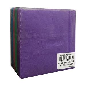 ハイディスク HI DISC ハイディスク 両面不織布2枚収納×100枚 カラーMIX  ML-DVD-AB100PM CD DVD スリム 収納ケース
