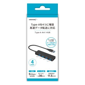 ハイディスク HI DISC HI DISC HD-4IN1HBBK USBハブ 4ポート