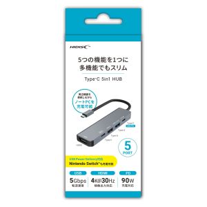 ハイディスク HI DISC HI DISC HD-5IN1HBSV USBハブ 5ポート