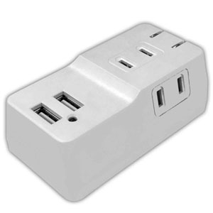 ハイディスク HI DISC ハイディスク 電源タップ HDTTC3USWH USBポート付 充電タップ3口