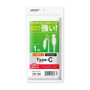 ハイディスク HI DISC ハイディスク HD-ACC1WH TypeCケーブル 1m ホワイト
