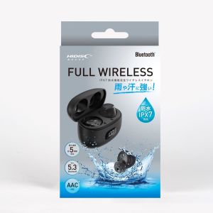 ハイディスク HI DISC HDBT40BK HIDISC IPX7防水規格完全ワイヤレスイヤホン ブラック