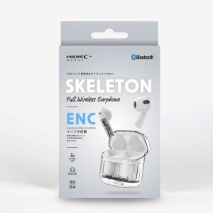 ハイディスク HI DISC HD-BTCLA06WH HIDISC 完全ワイヤレスイヤホン スケルトン ホワイト