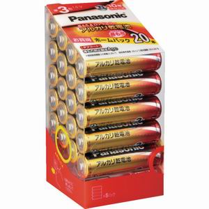 パナソニック アルカリ乾電池単三 20本 LR6XJ/20SH