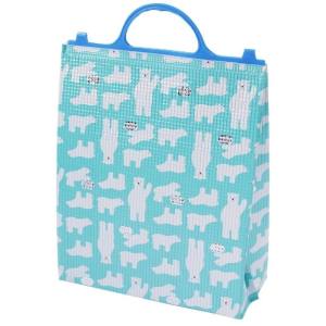 オカザキ okazaki アルミ保冷保温バッグ シロクマ ブルー