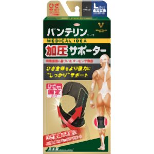 興和 Kowa 興和 Kowa バンテリンコーワサポーターひざ専用固定 大きめ ブラック