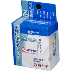 白十字 白十字 ファミリーケア FC 紙テープ 25mm×9m